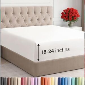 Extra-Deep 18-24” Fitted Sheet-ANTIQUE WHITE-FULL